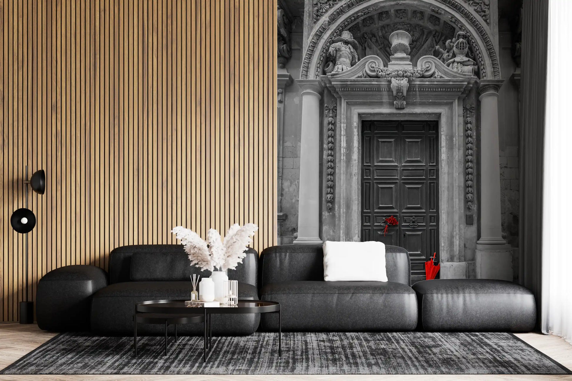 Baroque Stone Entryway Wall Mural