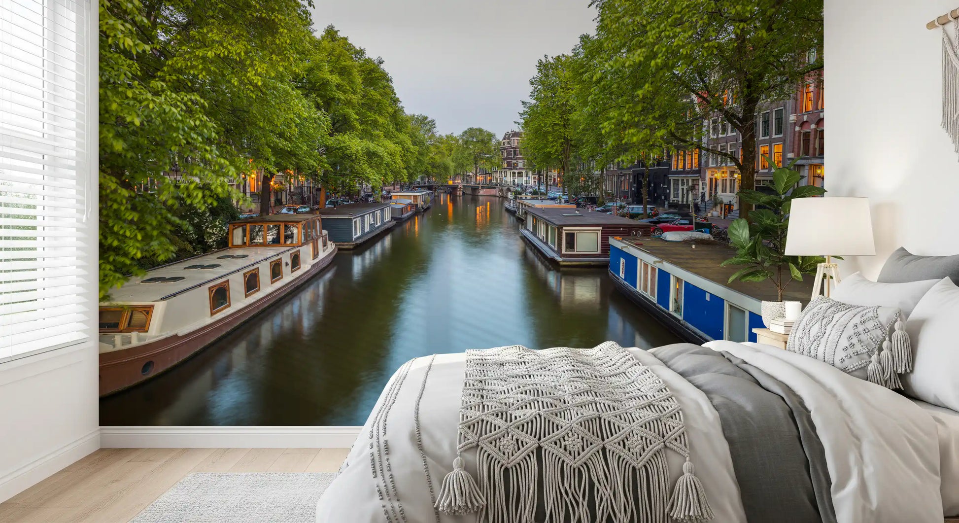 Amsterdam Riverside Reflection Wall Mural