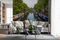 Amsterdam Riverside Reflection Wall Mural