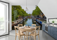 Amsterdam Riverside Reflection Wall Mural