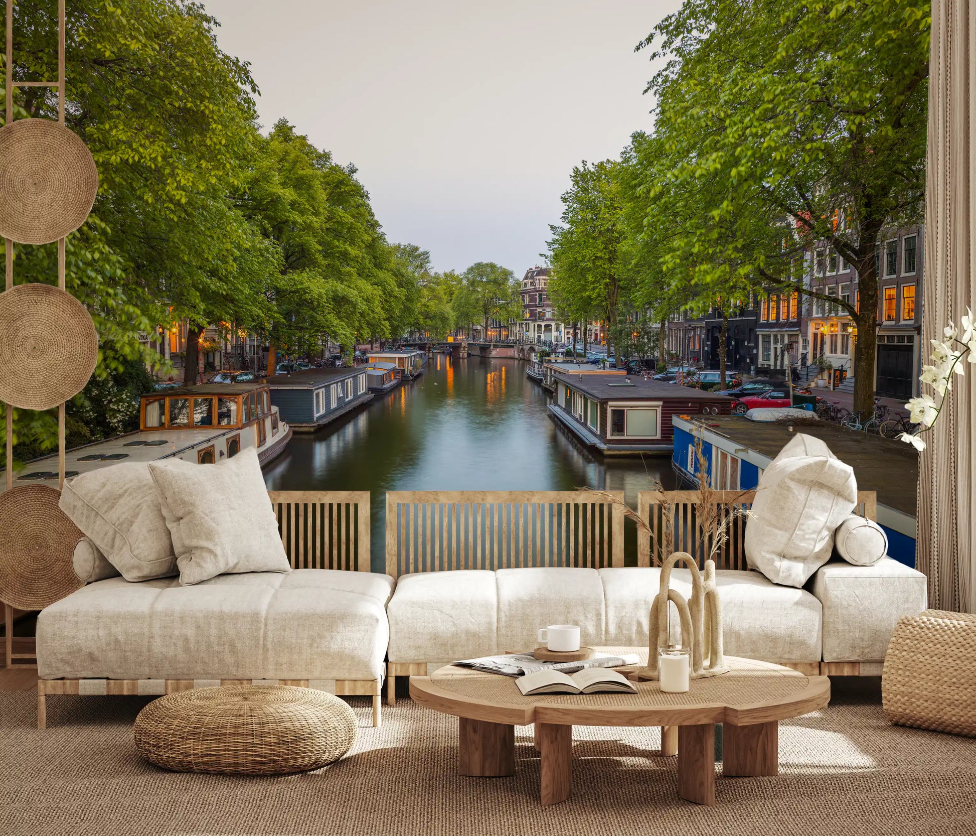 Amsterdam Riverside Reflection Wall Mural