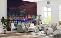 Thames River Urban Night Wall Mural