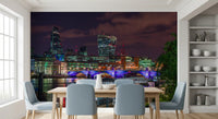 Thames River Urban Night Wall Mural