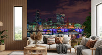 Thames River Urban Night Wall Mural