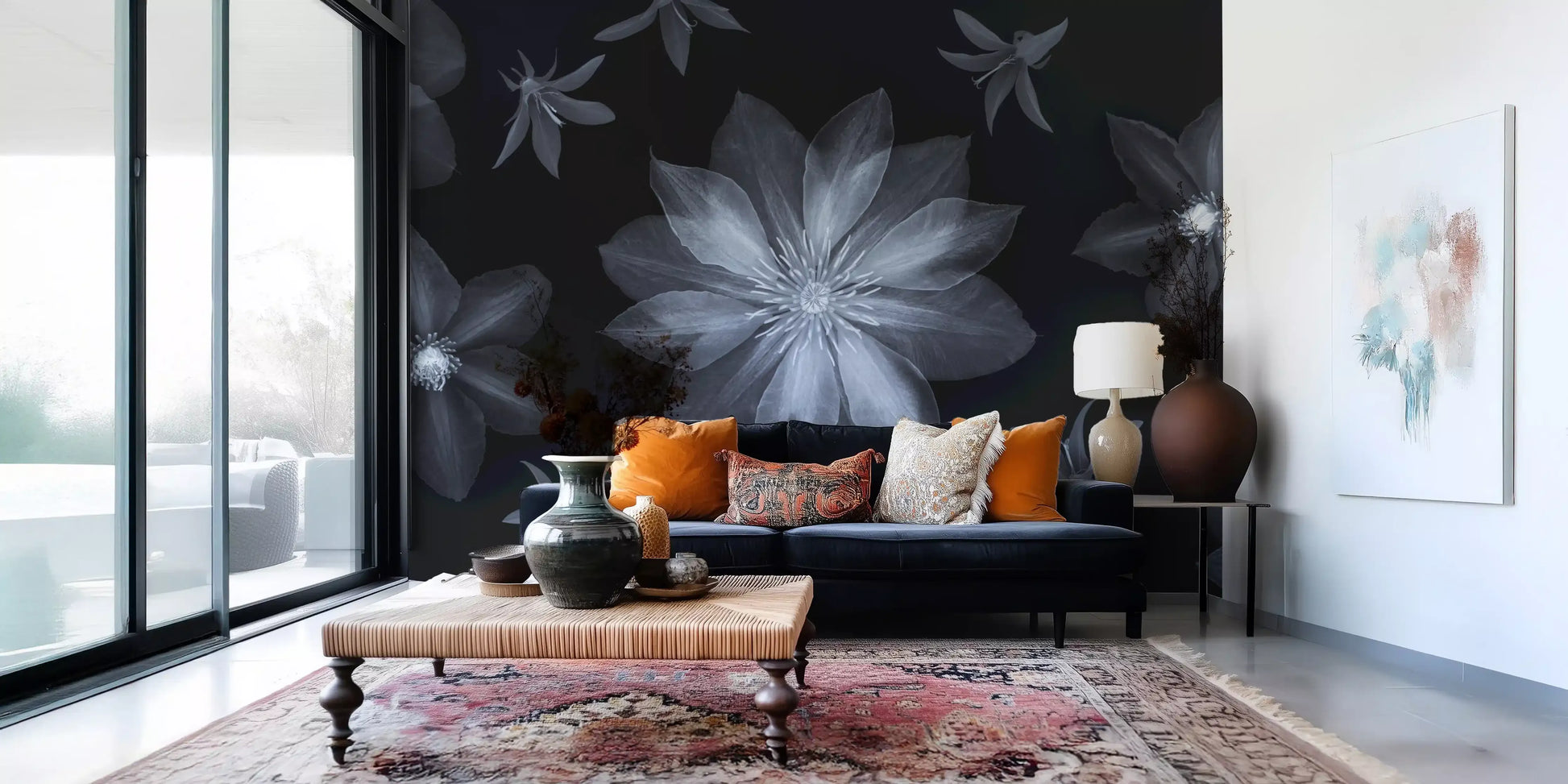 Ethereal Night Flora Wall Mural