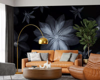 Ethereal Night Flora Wall Mural