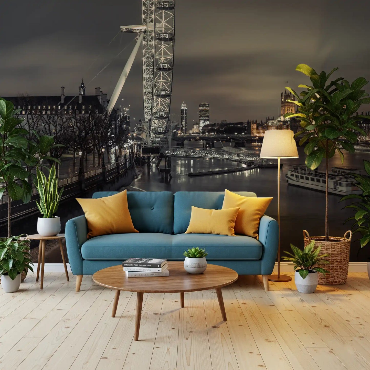Thames Twilight Cityscape Wall Mural