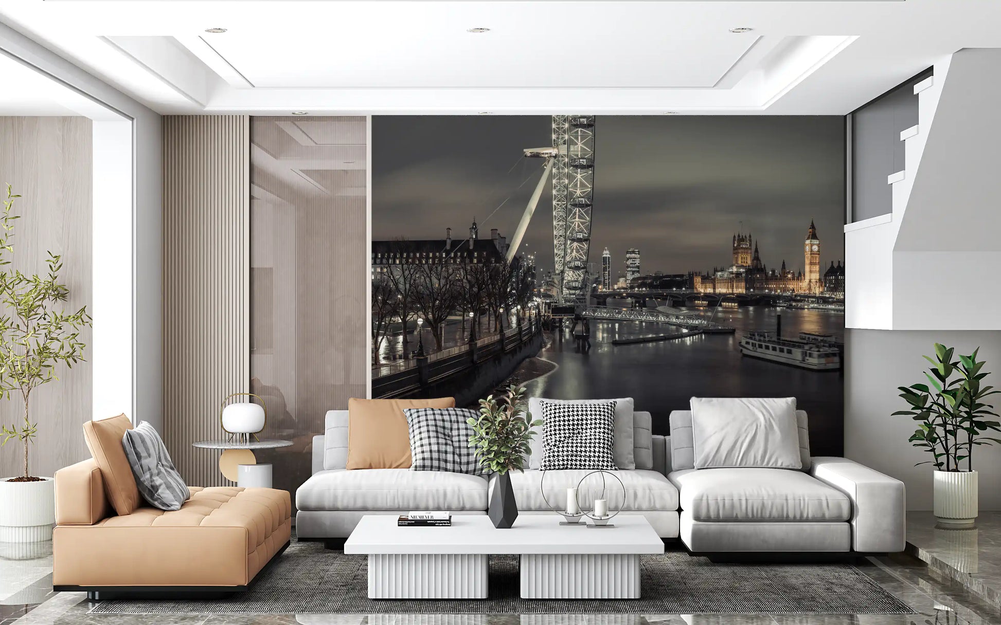 Thames Twilight Cityscape Wall Mural