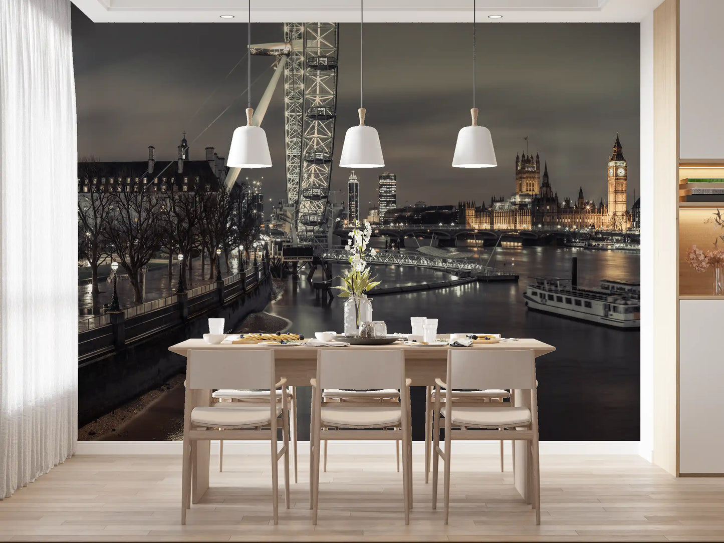 Thames Twilight Cityscape Wall Mural