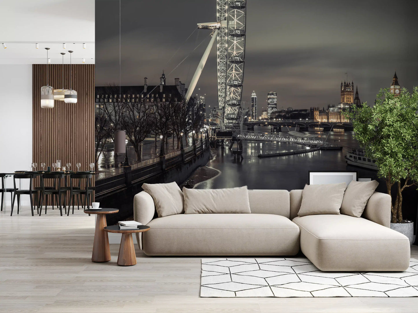 Thames Twilight Cityscape Wall Mural