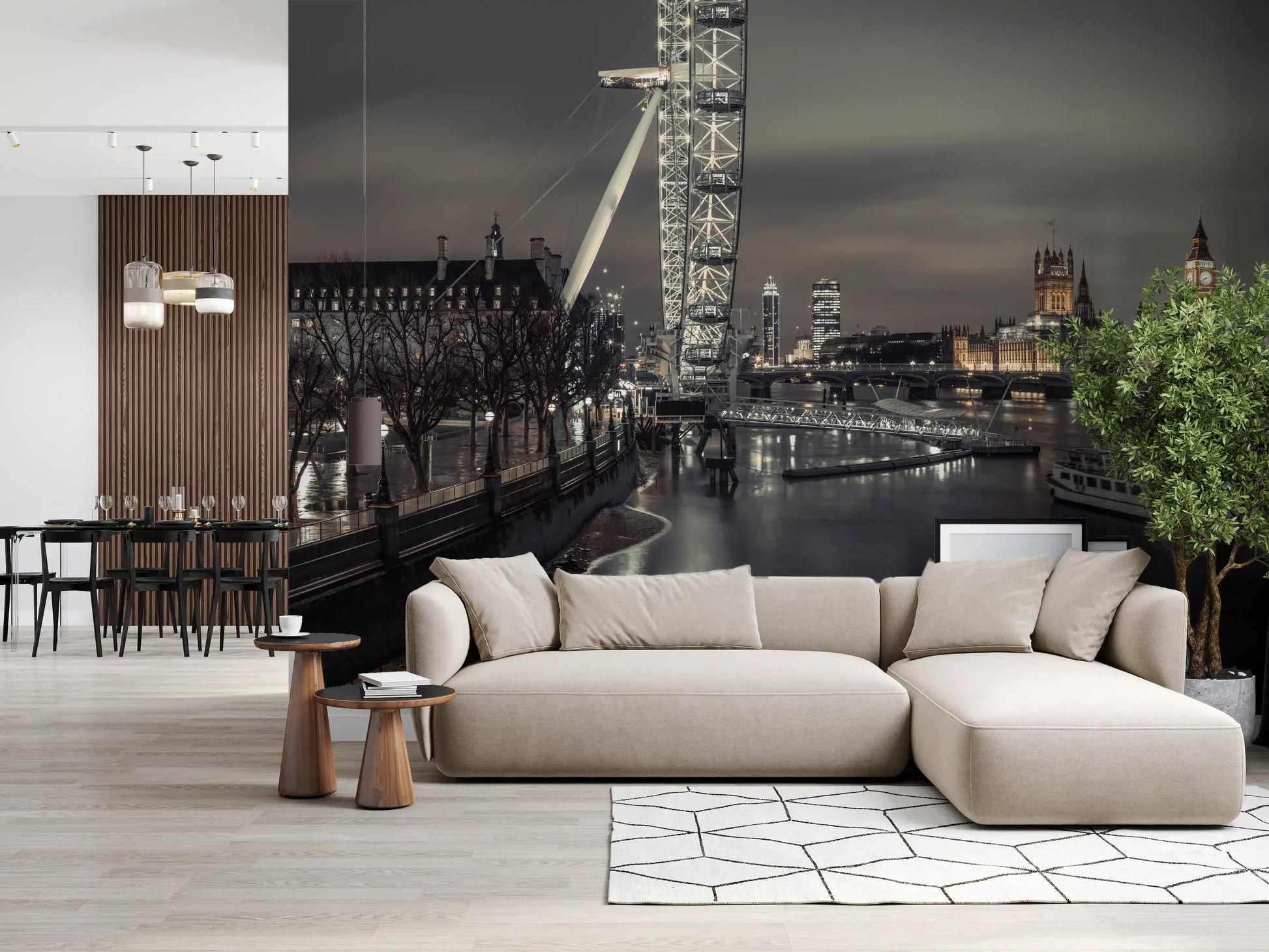 Thames Twilight Cityscape Wall Mural