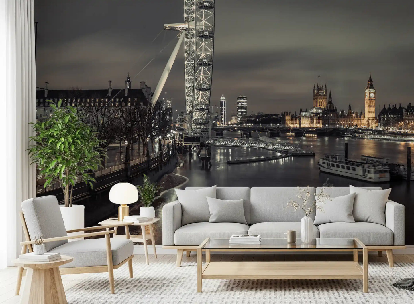 Thames Twilight Cityscape Wall Mural