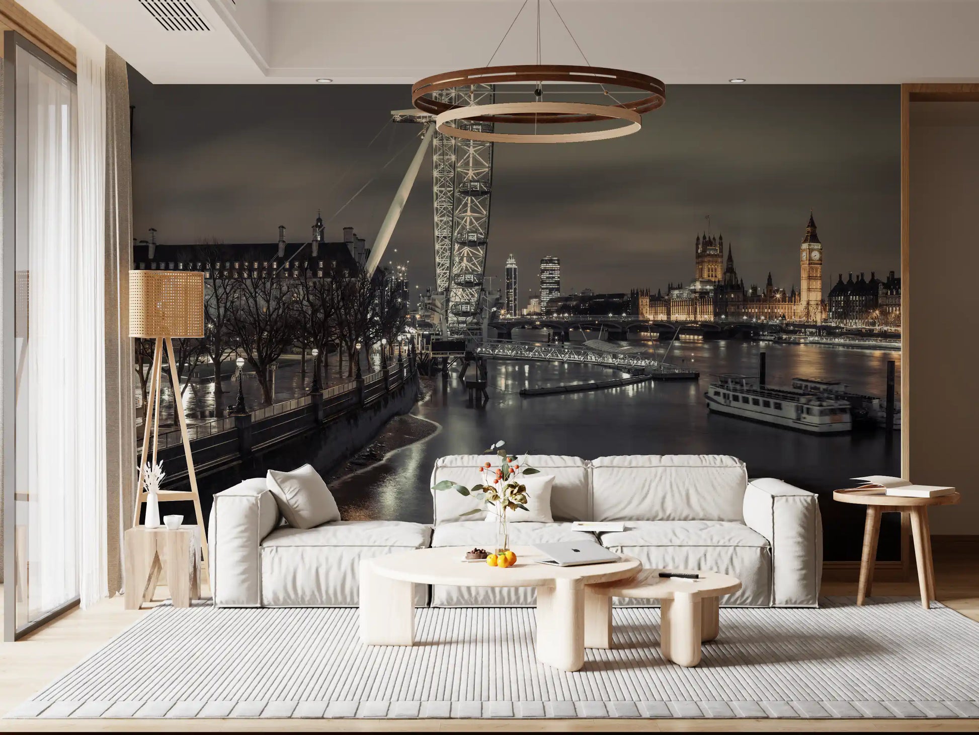 Thames Twilight Cityscape Wall Mural