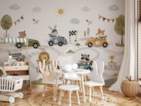 Animal Race Adventure Wall Mural