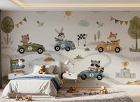 Animal Race Adventure Wall Mural