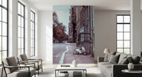Quiet City Cobblestone Lane Wall Mural