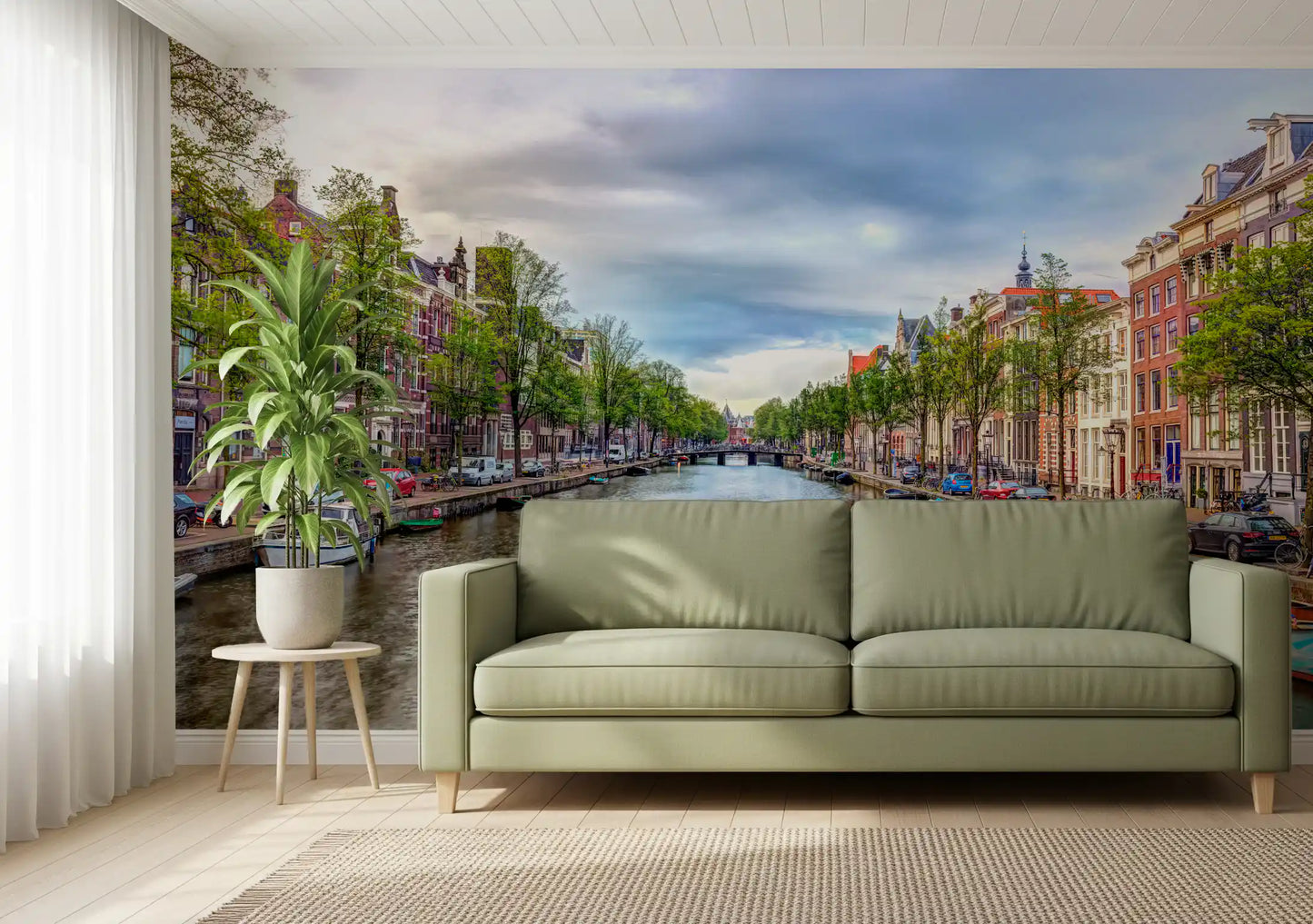 Historic Dutch Townhouse Canal Wall Mural
