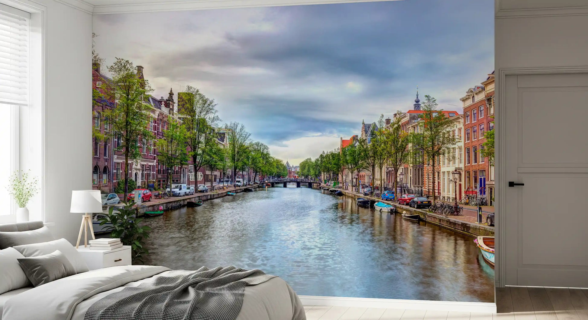 Historic Dutch Townhouse Canal Wall Mural