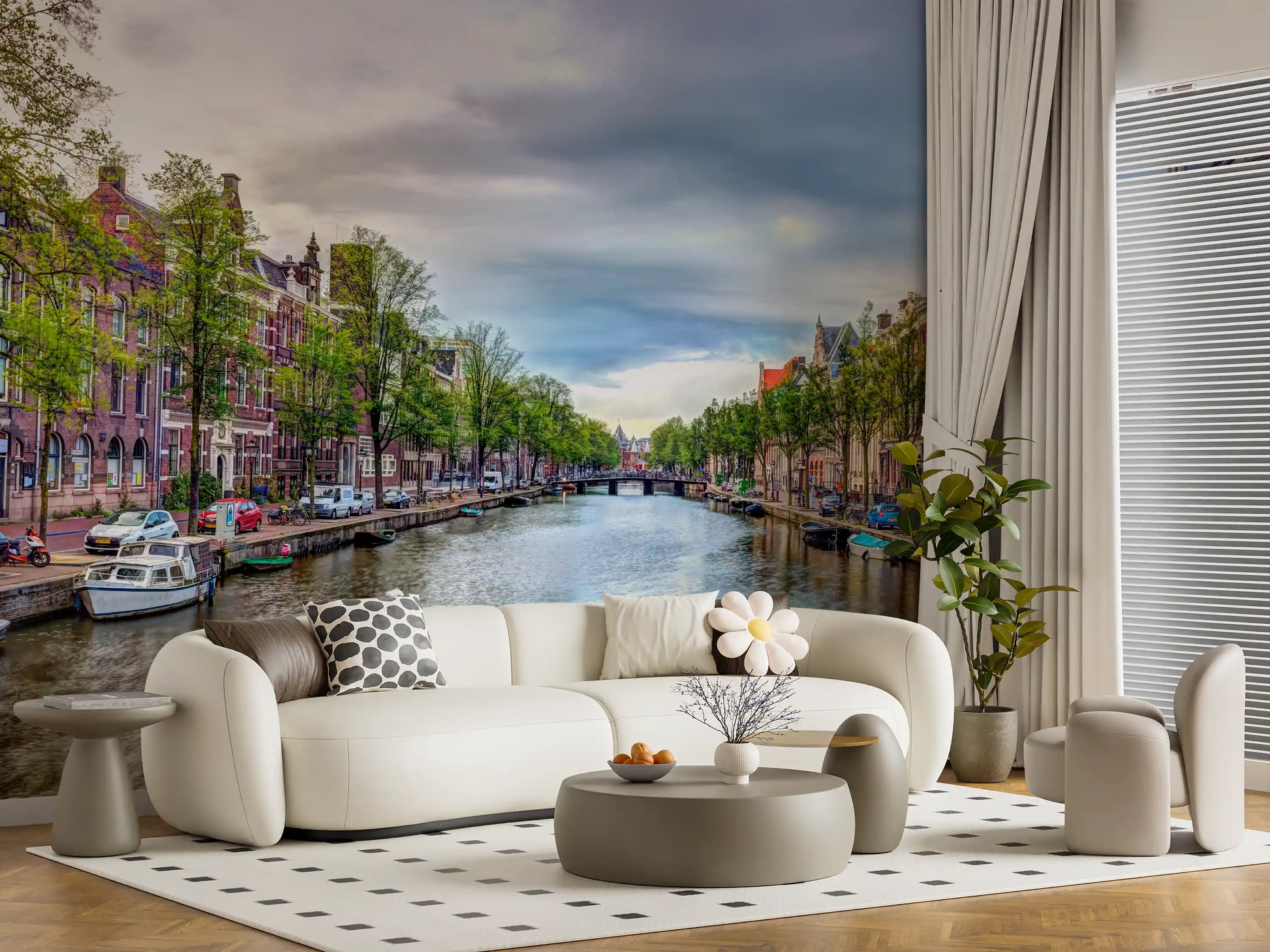 Historic Dutch Townhouse Canal Wall Mural