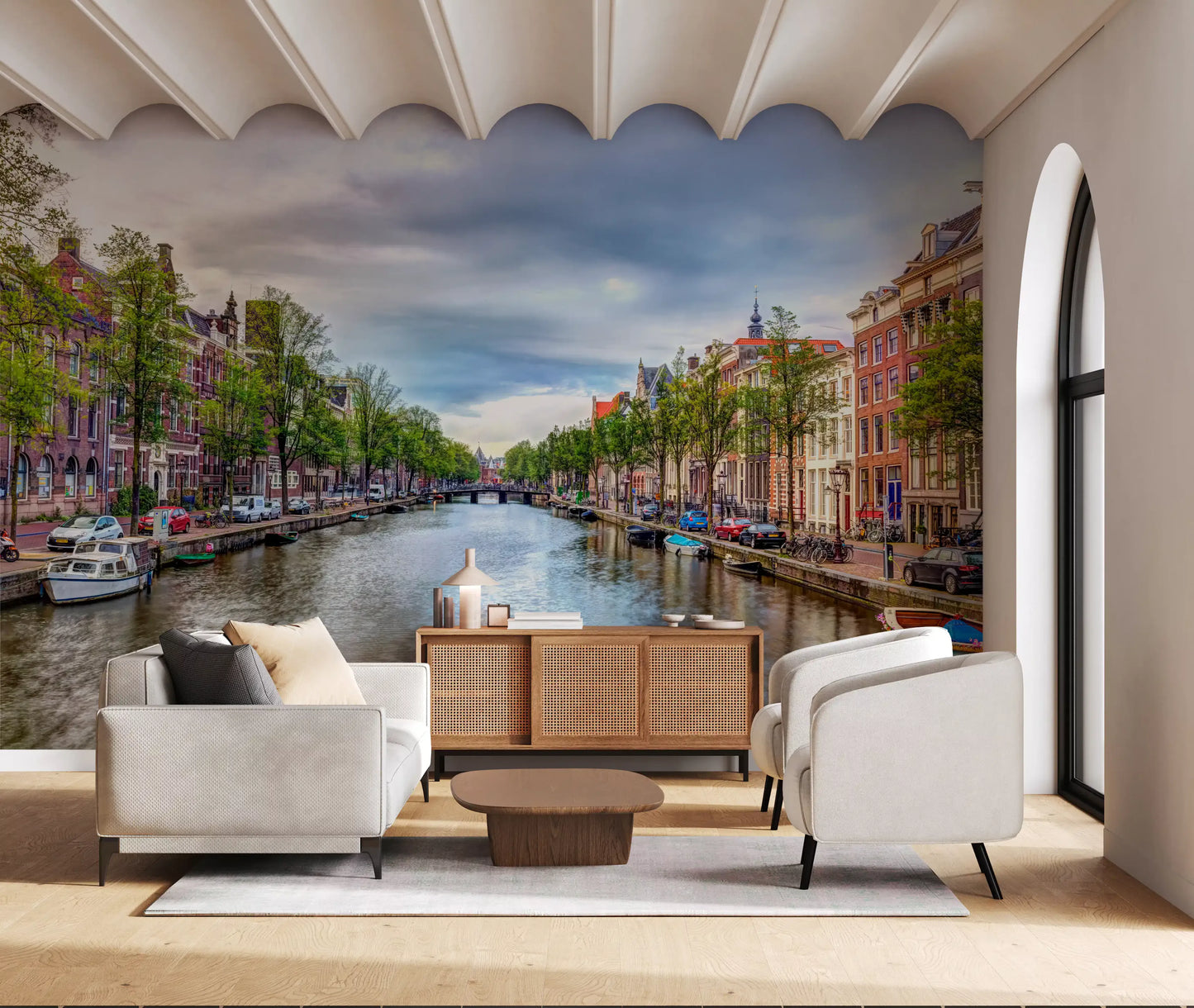 Historic Dutch Townhouse Canal Wall Mural