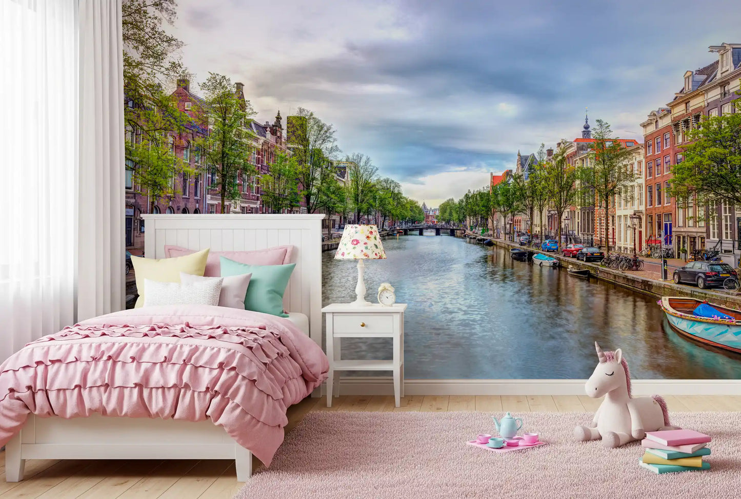 Historic Dutch Townhouse Canal Wall Mural