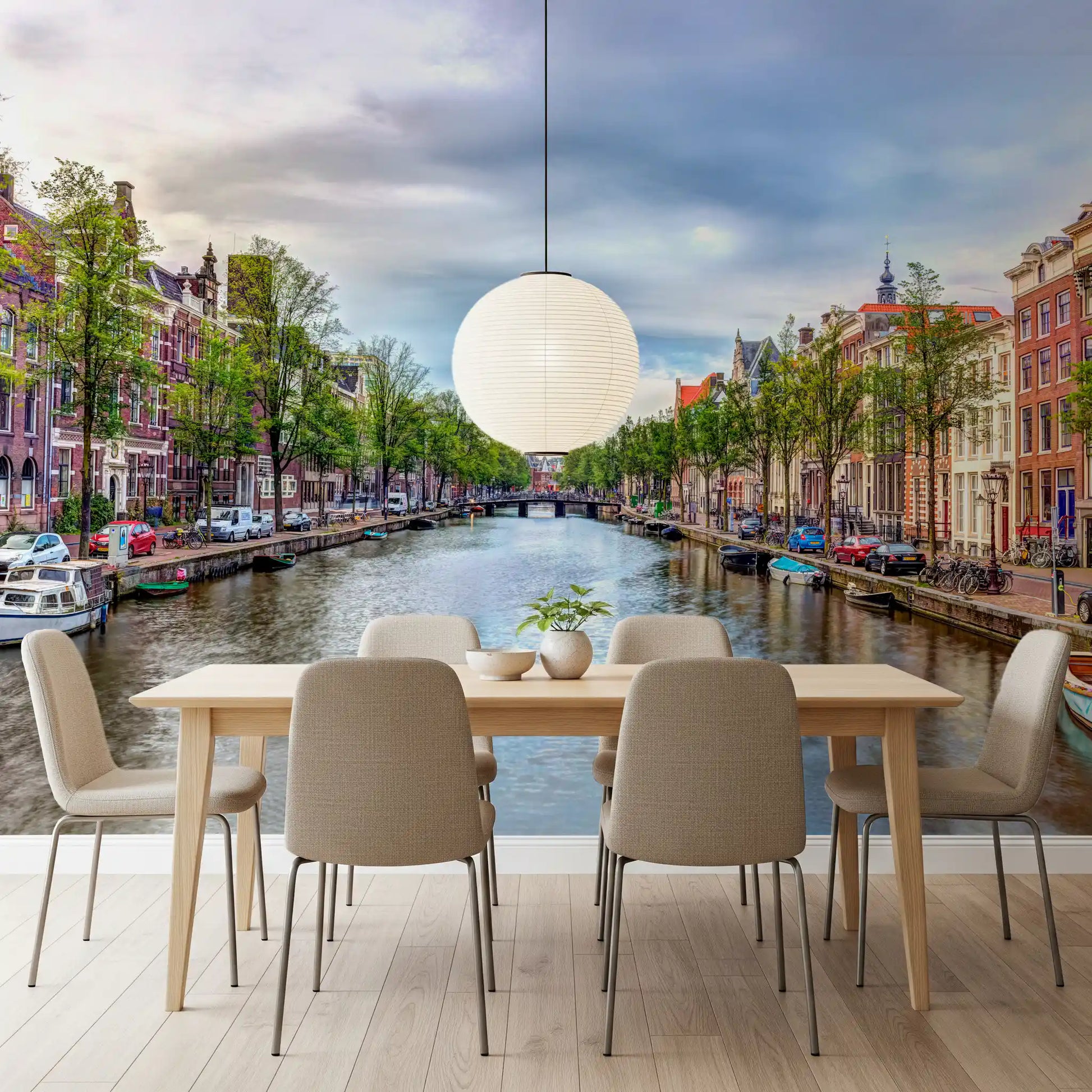 Historic Dutch Townhouse Canal Wall Mural
