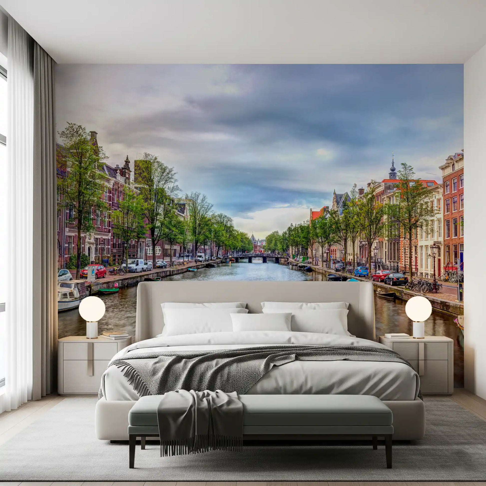 Historic Dutch Townhouse Canal Wall Mural