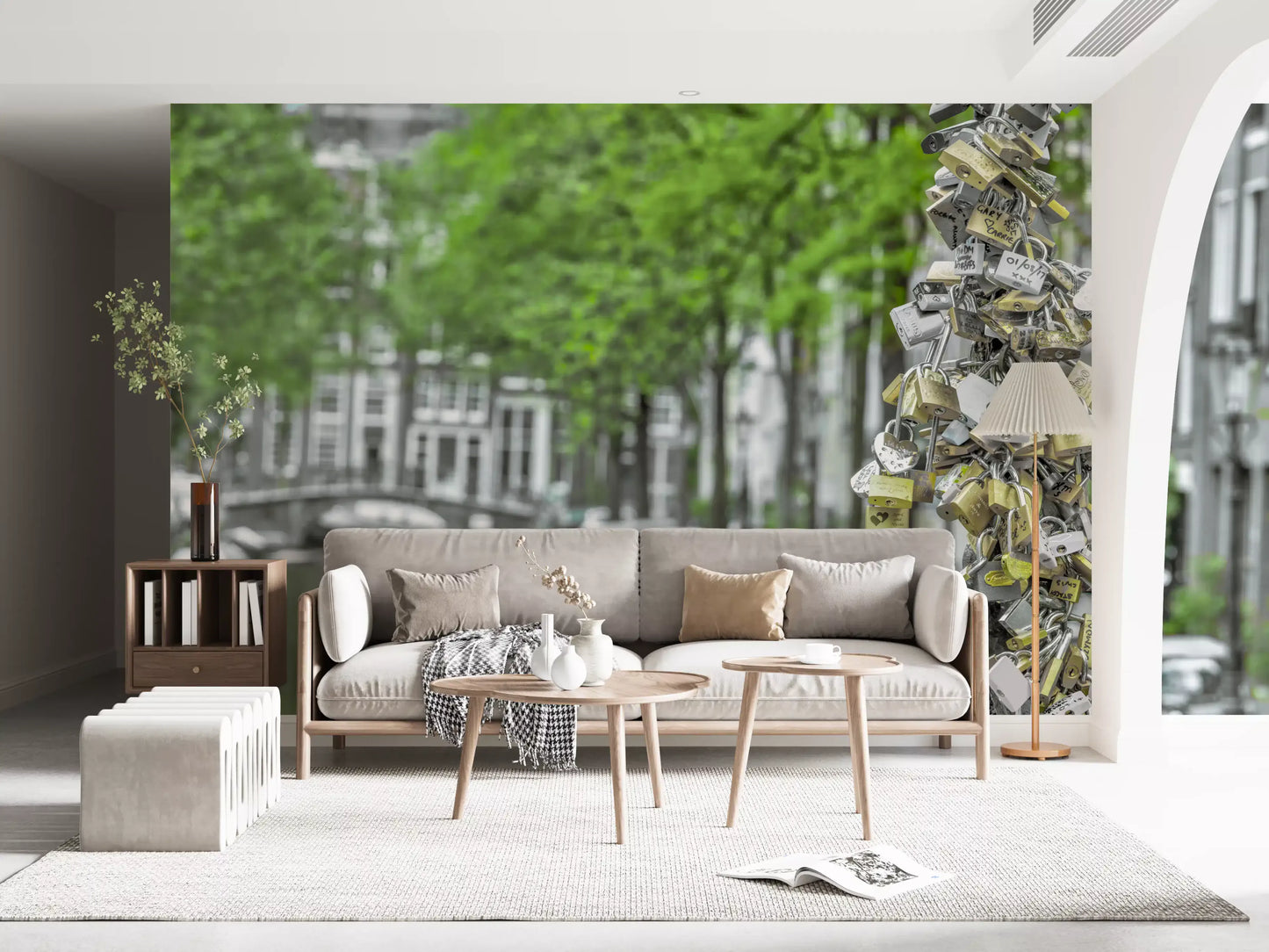 Romantic Bridge Padlocks Wall Mural