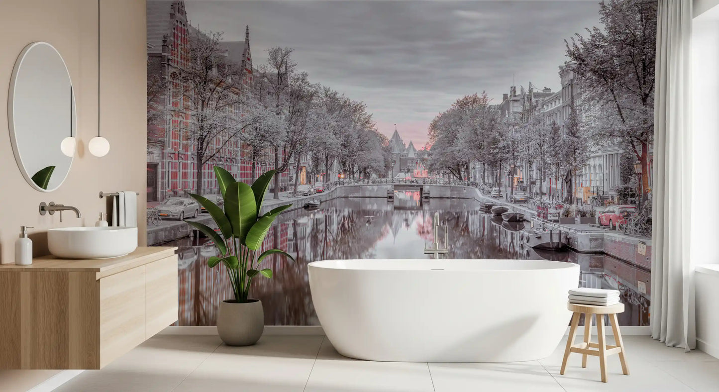 Twilight Reflections on Historic Waterways Wall Mural