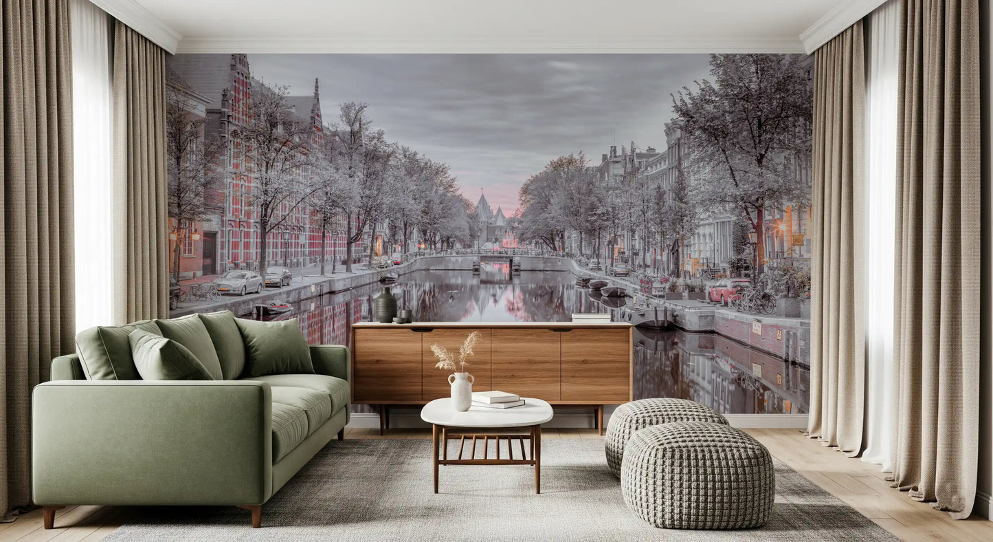 Twilight Reflections on Historic Waterways Wall Mural