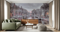 Twilight Reflections on Historic Waterways Wall Mural