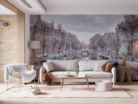 Twilight Reflections on Historic Waterways Wall Mural