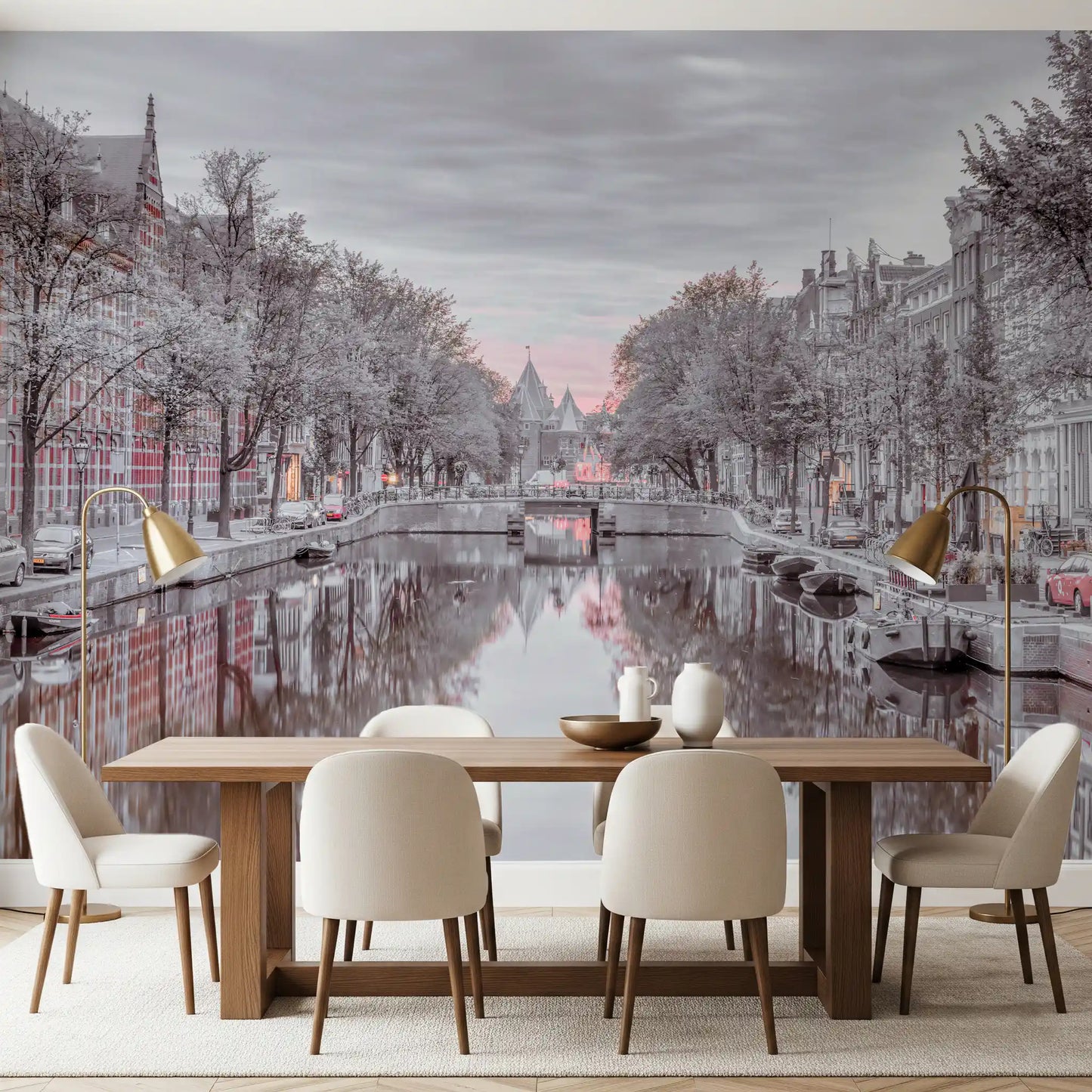 Twilight Reflections on Historic Waterways Wall Mural