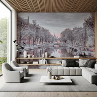 Twilight Reflections on Historic Waterways Wall Mural
