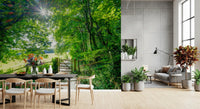 Rustic Woodland Gate Entrance Wall Mural