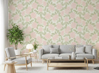 Blush Bloom Botanical Sketch Wallpaper⁠