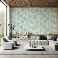 Blue Hydrangea Watercolor Bloom Wallpaper⁠