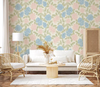 Soft Watercolor Hydrangea Bloom Wallpaper⁠