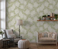Ethereal Botanical White Bloom Wallpaper⁠