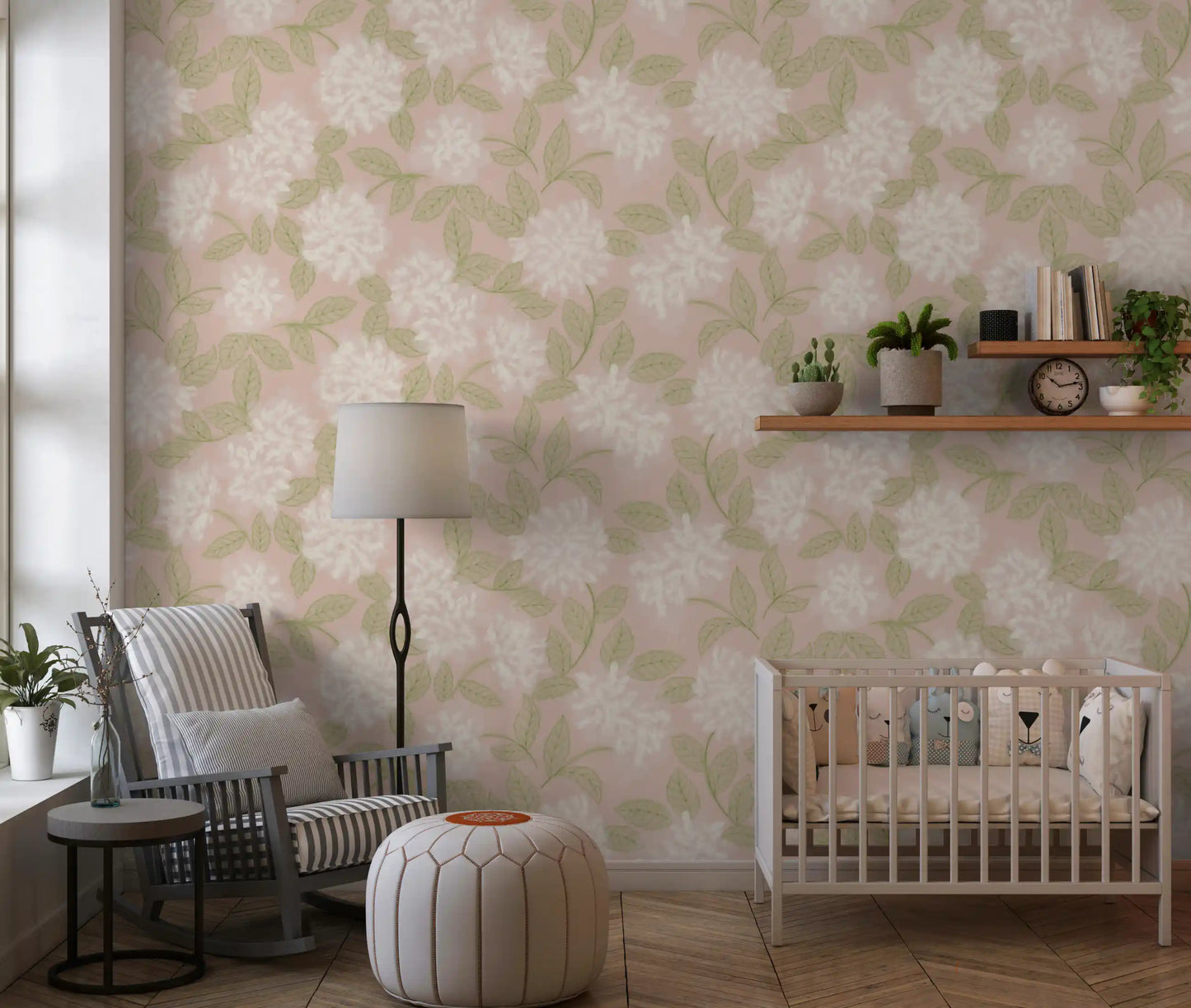 Muted Meadow Petal Pattern Wallpaper⁠