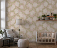 Muted Meadow Petal Pattern Wallpaper⁠