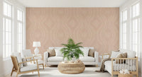 Faded Ogee Damask - Cinnamon Tea Wallpaper⁠