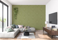 Faded Ogee Damask - Meadow Green Wallpaper⁠