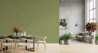 Faded Ogee Damask - Meadow Green Wallpaper⁠