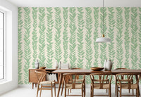 Sage Brushstroke Herringbone Wallpaper⁠