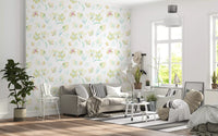 Ethereal Garden Flora Illustration Wallpaper⁠