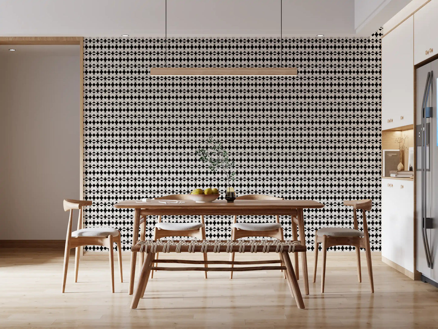 Minimalist Diamond Grid Graphic Wallpaper⁠