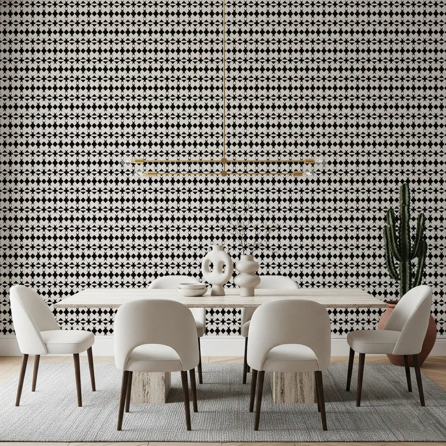 Minimalist Diamond Grid Graphic Wallpaper⁠