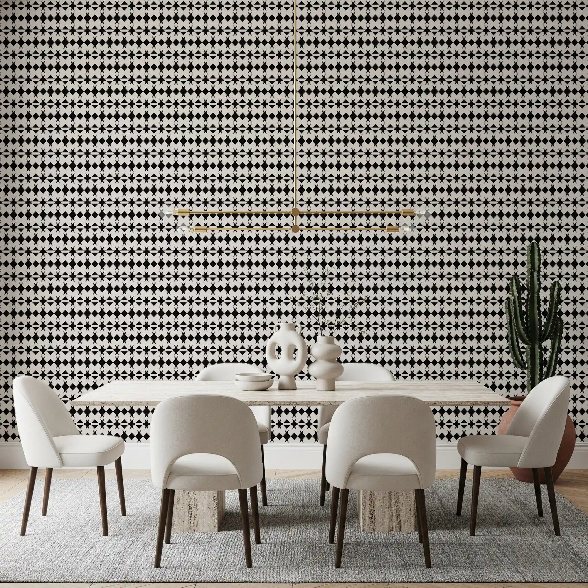 Minimalist Diamond Grid Graphic Wallpaper⁠
