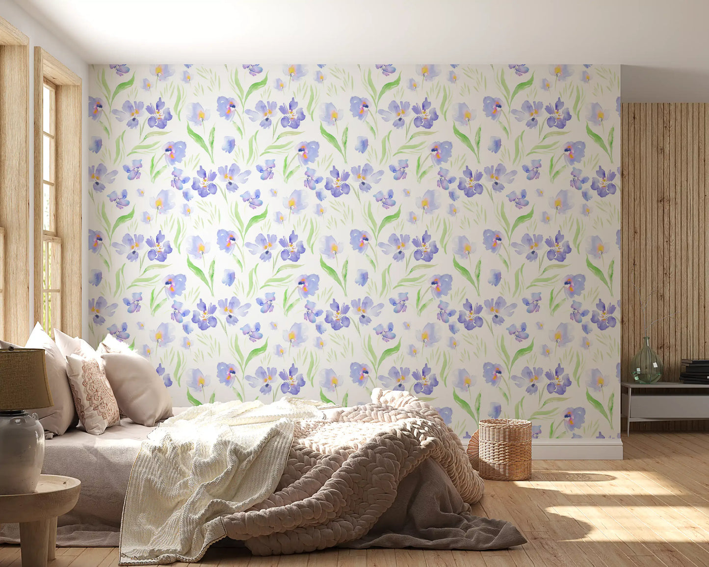 Soft Lavender Botanical Garden Wallpaper⁠